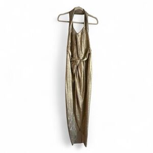 Adrie Gold Midi Dress​